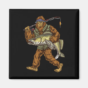 Walleye Fishing Sauger Hunting Bigfoot Fishermen Magnet