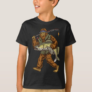 Walleye Fishing Sauger Hunting Bigfoot Fishermen T-Shirt