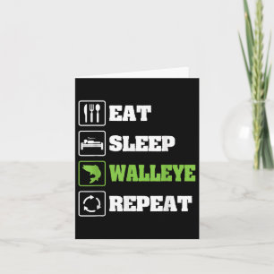 Walleye Fishing Shirts For Men Funny Fishing Card