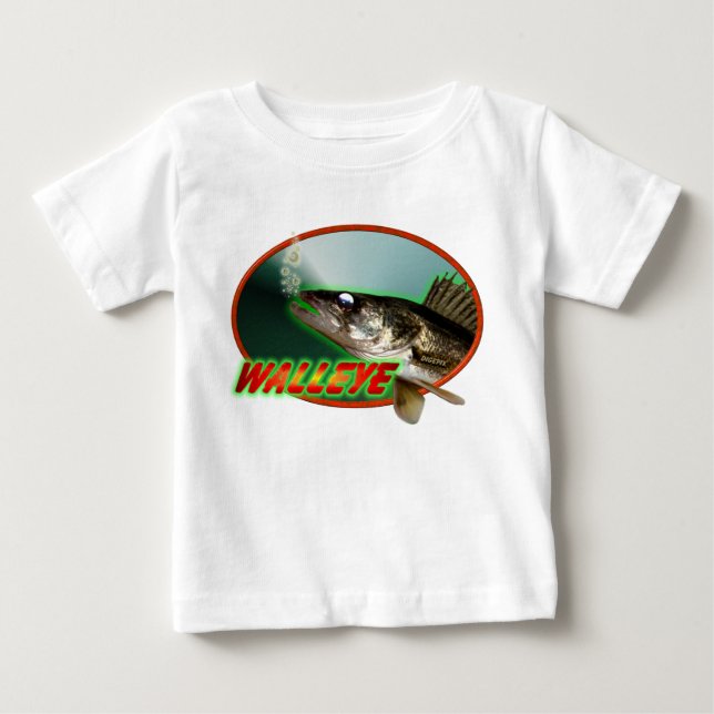 Walleye In Oval Baby T-Shirt (Front)