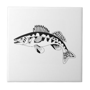 Walleye Outline Tile