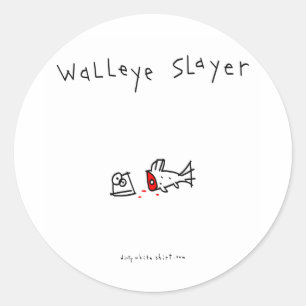 Walleye Slayer Classic Round Sticker