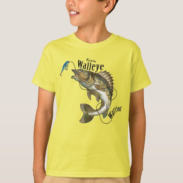 Walleye Warrior Original Design T-Shirt (Front)