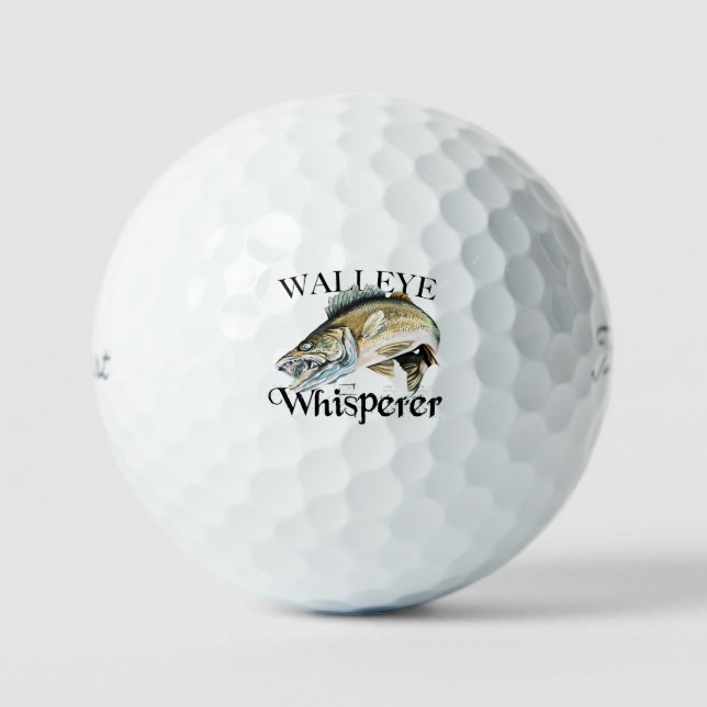 Walleye Whisperer Golf Balls (Front)