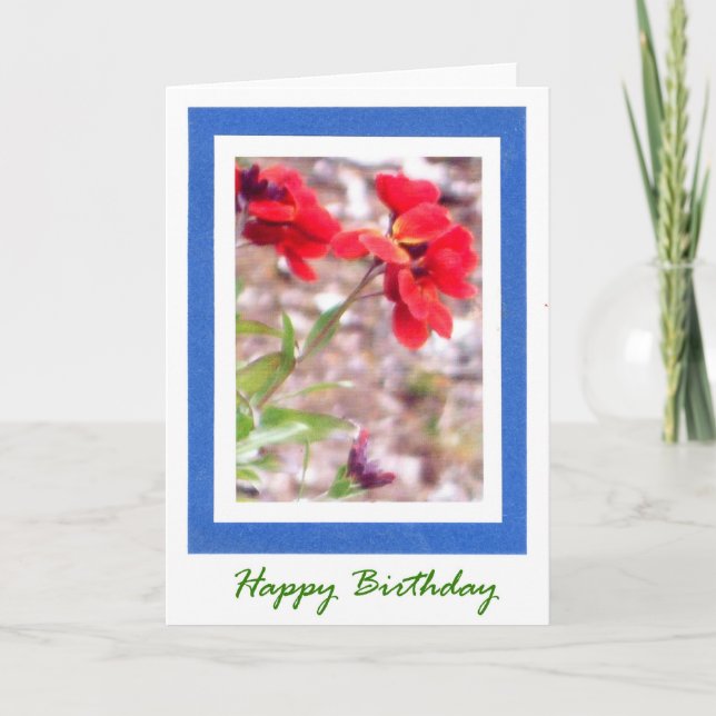 Wallflower Birthday Card (Front)