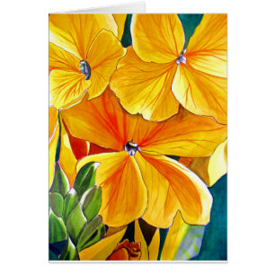 Wallflower original watercolour floral art
