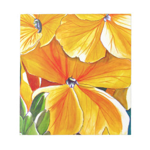 Wallflower original watercolour floral art notepad