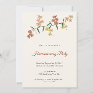 Wallflower Spray Housewarming Party Invitation