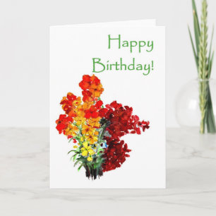 Wallflowers Birthday Card