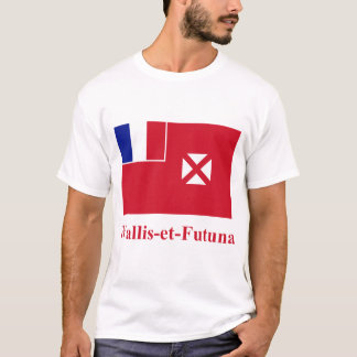 Wallis and Futuna Flag with Name in French T-Shirt