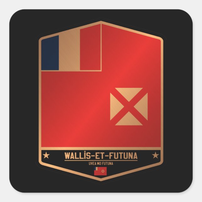 Wallis and Futuna Square Sticker (Front)