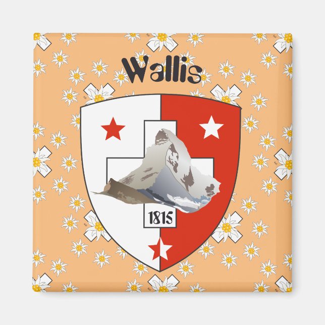 Wallis Valais Schweiz Suisse Magnete Magnet (Front)