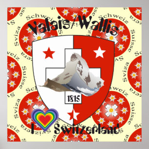 Wallis Valais Schweiz Suisse Poster
