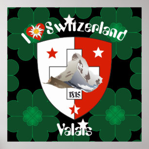 Wallis Valais Switzerland Suisse Poster