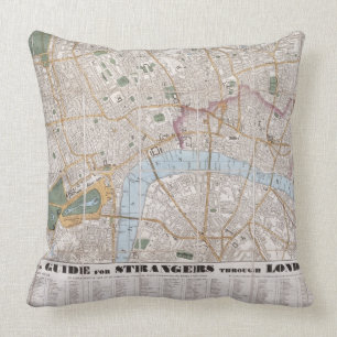 Wallis's Guide for Strangers Through London, 1841 Cushion