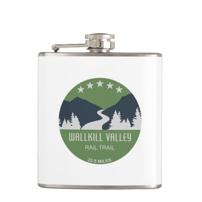 Wallkill Valley Rail Trail Hip Flask (Front)