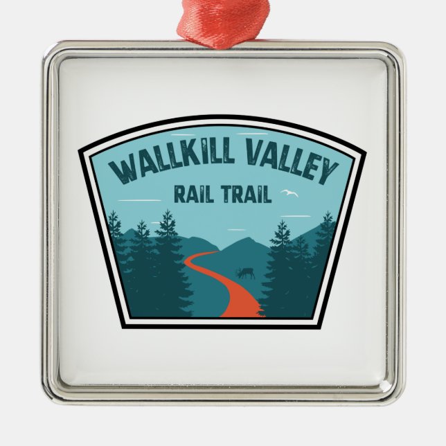 Wallkill Valley Rail Trail Metal Tree Decoration (Front)