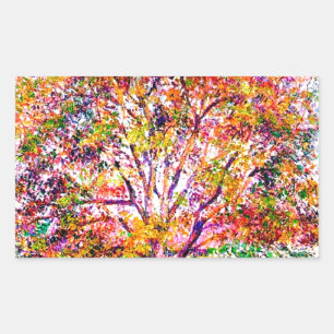 Wallnut And Apple Trees In Bloom Camille Pissarro Rectangular Sticker