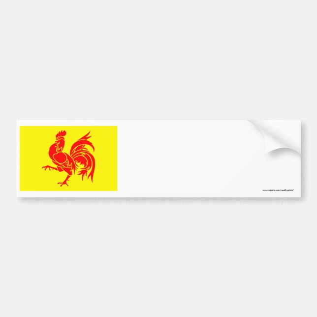 Walloon Region Flag Bumper Sticker (Front)