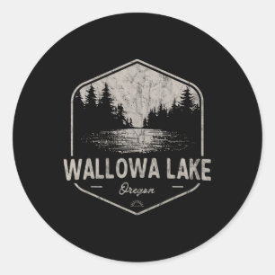 Wallowa Lake Oregon Outdoors Vintage Classic Round Sticker
