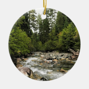 Wallowa River, OR Ceramic Tree Decoration