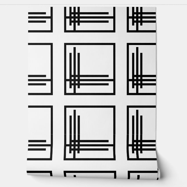 Wallpaper - Art Deco Black / White (Unrolling)