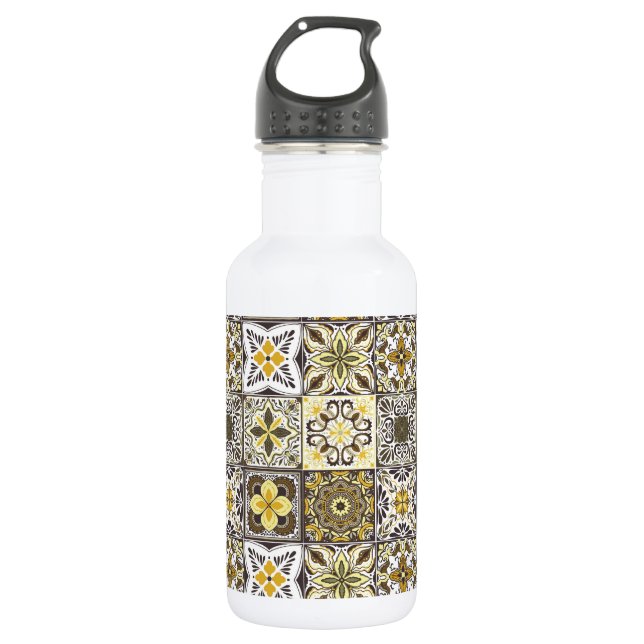 Wallpaper Backsplashes/Talavera inspired tiles/ 532 Ml Water Bottle (Front)