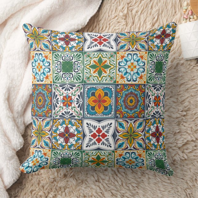 Wallpaper Backsplashes/Talavera inspired tiles Cushion (Blanket)