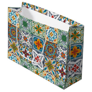 Wallpaper Backsplashes/Talavera inspired tiles Large Gift Bag