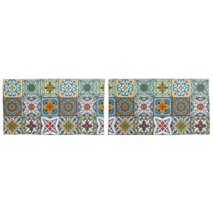 Wallpaper Backsplashes/Talavera inspired tiles Pillowcase