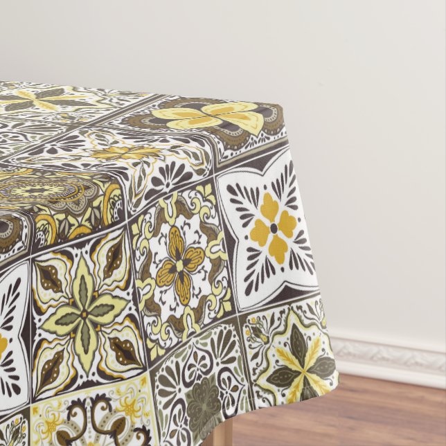 Wallpaper Backsplashes/Talavera inspired tiles/ Tablecloth (In Situ)