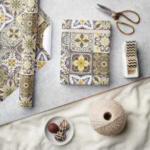 Wallpaper Backsplashes/Talavera inspired tiles/ Wrapping Paper