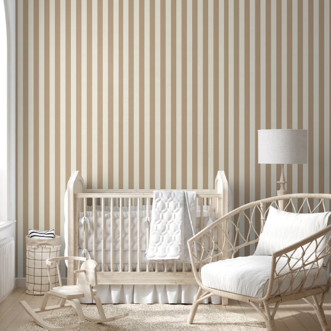 Wallpaper Beige & White Stripe (Kids)