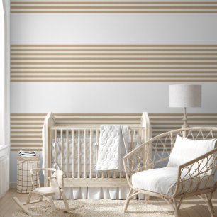 Wallpaper Beige & White Stripe