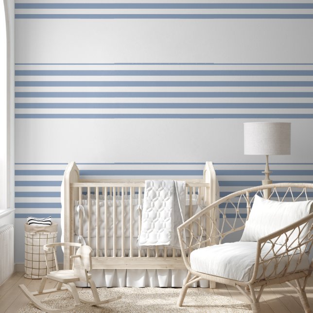 Wallpaper Blue & White Stripe (Kids)