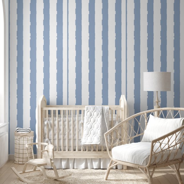 Wallpaper Blue & White Stripe (Kids)