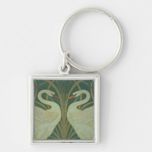 Wallpaper Design for panel of "Swan, Rush & Iris" Key Ring