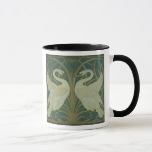Wallpaper Design for panel of "Swan, Rush & Iris" Mug