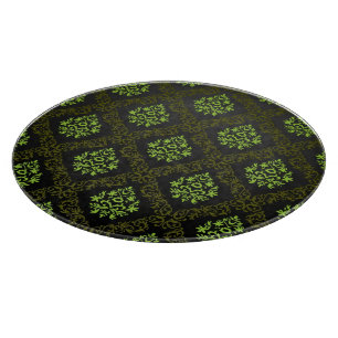 Wallpaper Floral Green Cutting Board