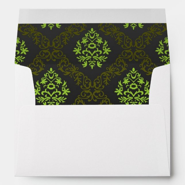Wallpaper Floral Green Envelope (Back (Bottom))