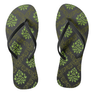 Wallpaper Floral Green Jandals