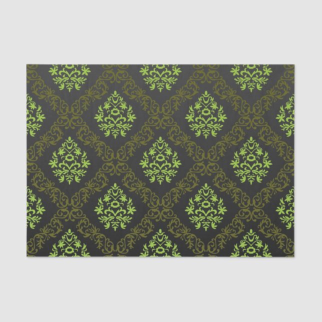 Wallpaper Floral Green Tissue Paper (Front)