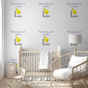 Wallpaper Happy Yellow Chicks Floral