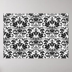 Wallpaper in the style of Baroque. Seamless backgr Poster