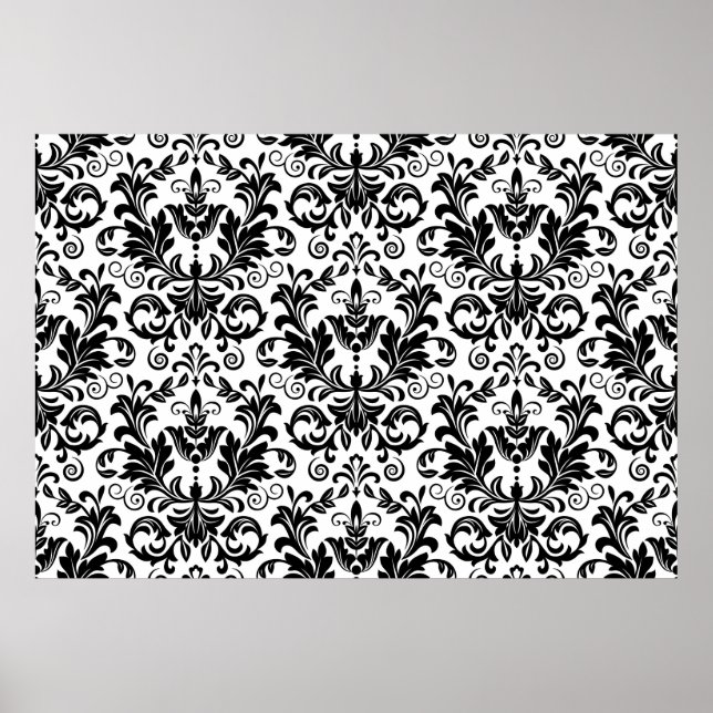 Wallpaper in the style of Baroque. Seamless backgr Poster (Front)