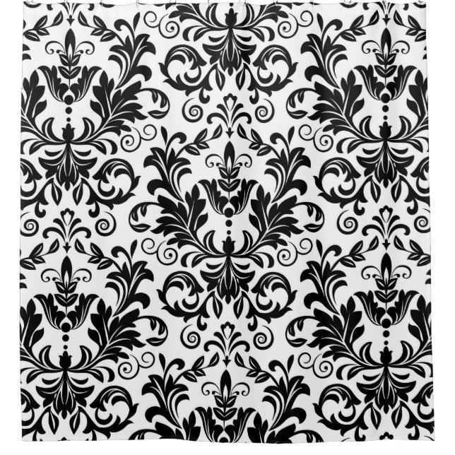 Wallpaper in the style of Baroque. Seamless backgr Shower Curtain (Front)