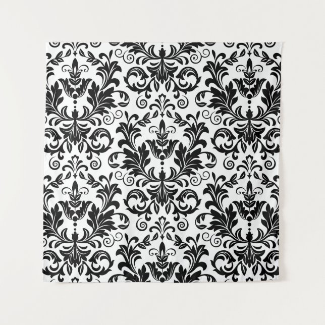 Wallpaper in the style of Baroque. Seamless backgr Tapestry (Front)