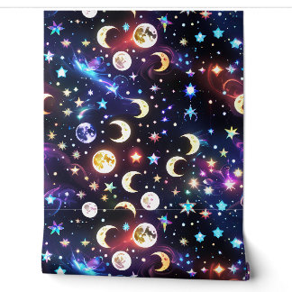 Wallpaper - Luxury Moonstone Opal Celestial Moon