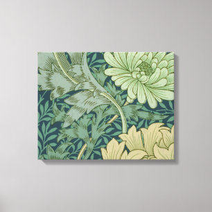 Wallpaper Pattern Sample with Chrysanthemum Canvas Print