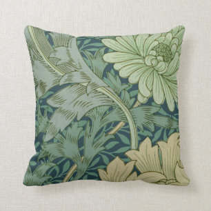 Wallpaper Pattern Sample with Chrysanthemum Cushion